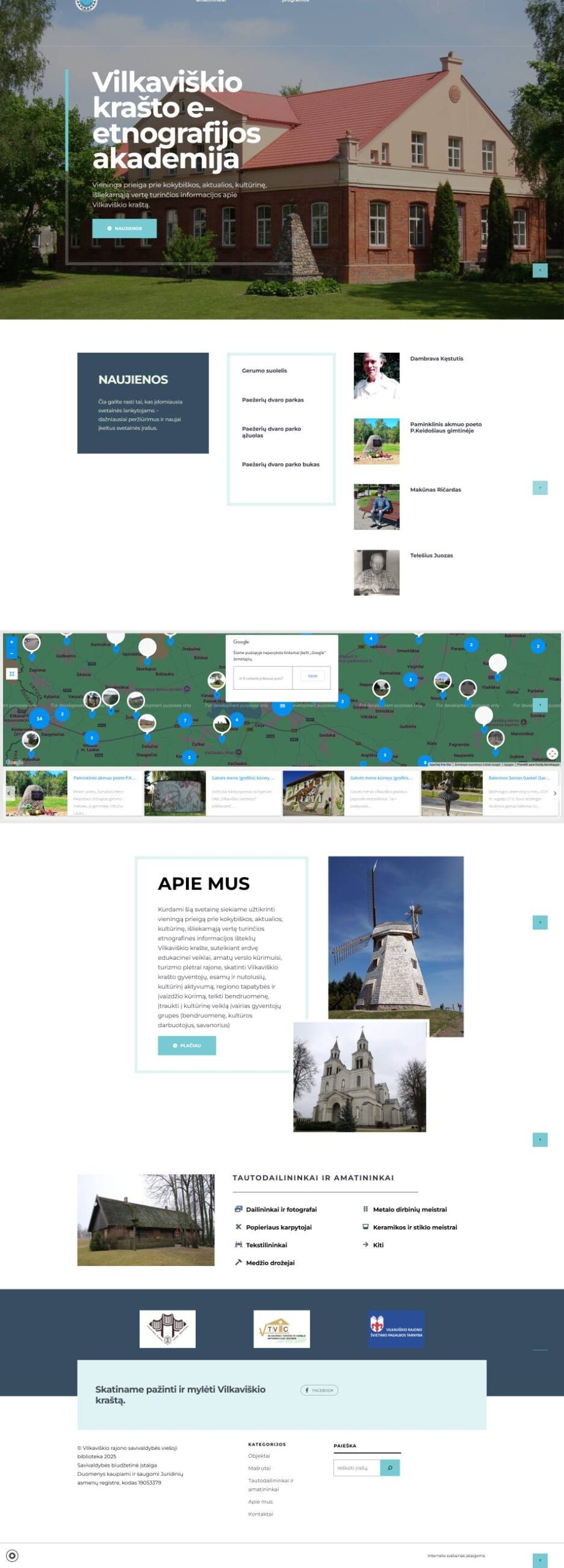 Sitio web de etnografía electrónica de la región de Vilkaviškis