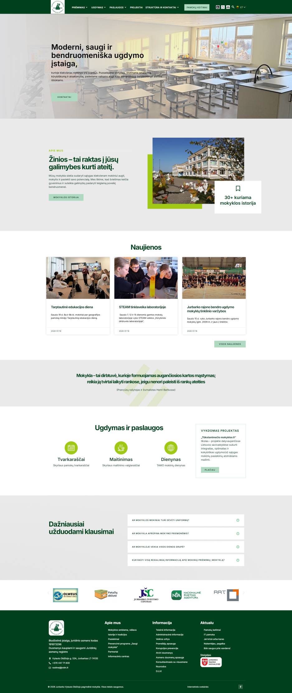 Escuela Primaria Vytautas el Grande de Jurbarkas